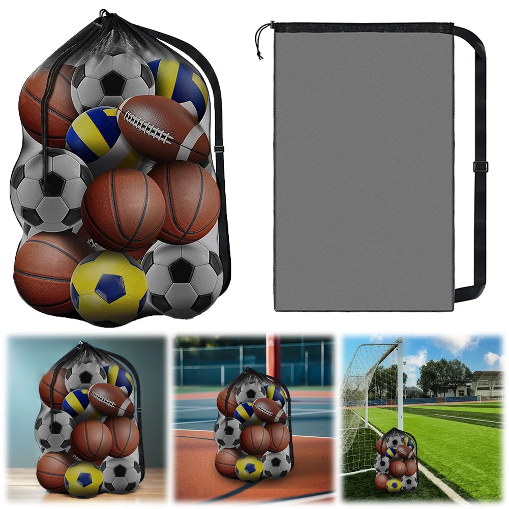 Extra Large Sports Ball Bag with Shoulder Strap Soccer Ball Net Bag Soccer Ball Bag for Basketball Volleyball Football Soccer