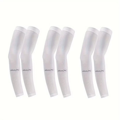 3Pcs Ice Sleeves Men'S Sun Protection Sleeves Women'S Summer Sun Protection Sleeves Ice Silk Sleeves Outdoor Cycling Gloves Arm