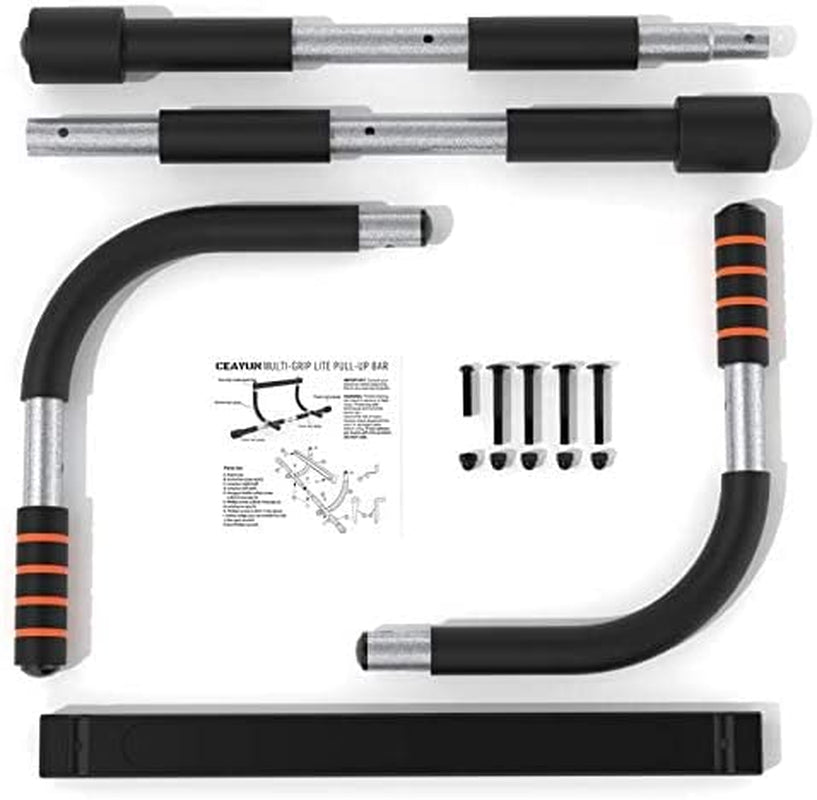 CEAYUN Pull up Bar for Doorway, Portable Pullup Chin up Bar Home, No Screws Multifunctional Dip Bar Fitness, Door Exercise Equipment Body Gym System Trainer